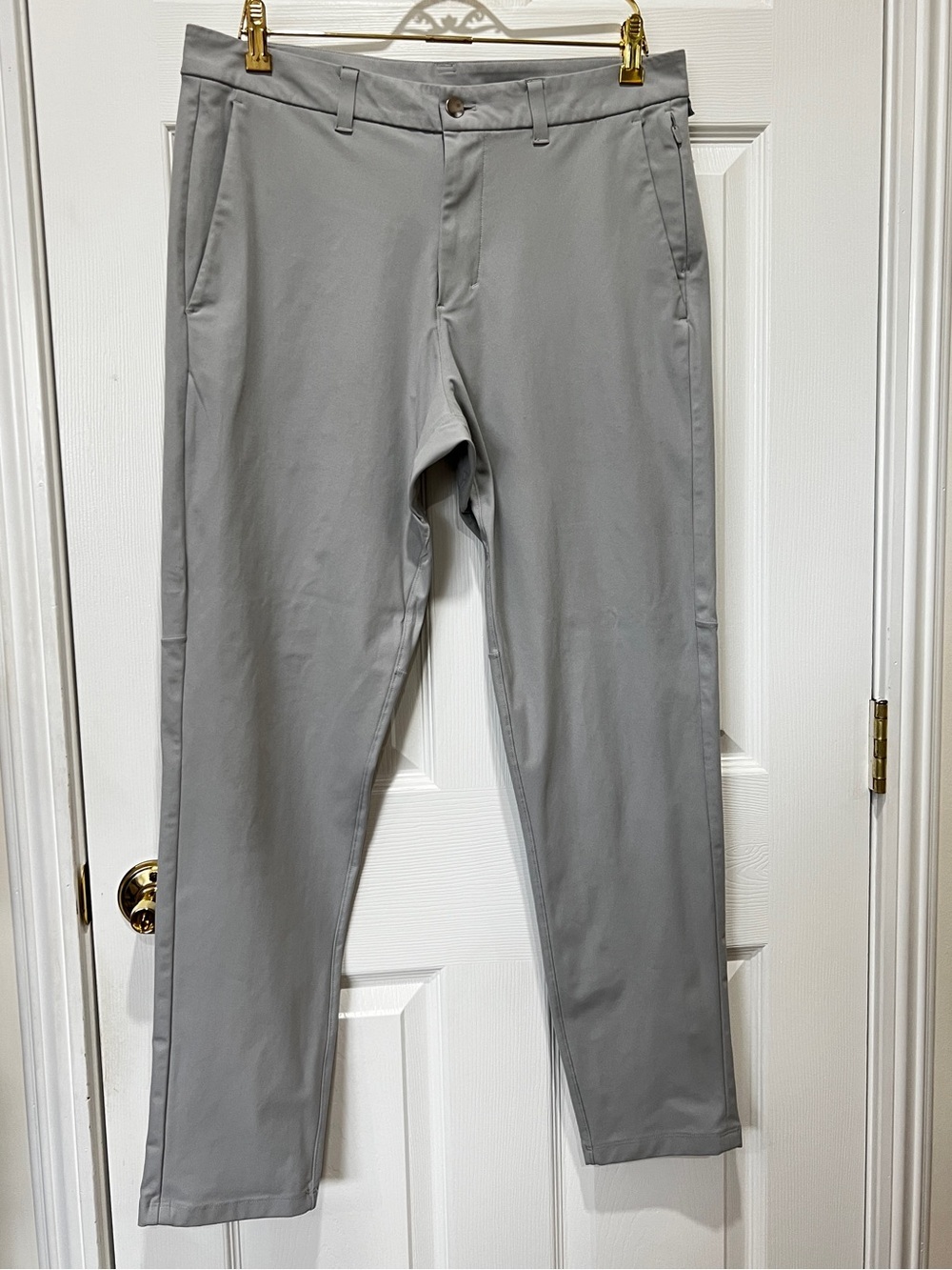 Lululemon Commission Slim-Fit Pant 32" Inseam Warpstreme Size 33 Light Gray